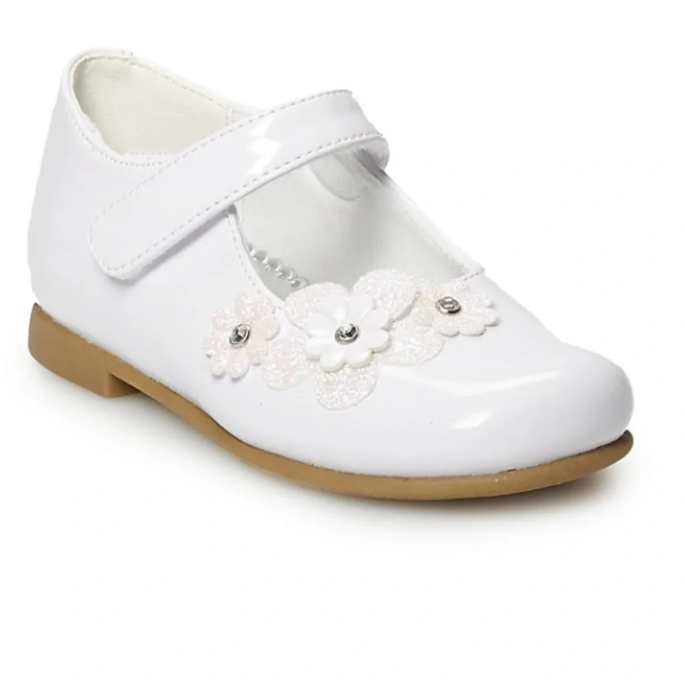 Rachel Shoes Lil Vanna toddlers GirlsMary Jane Shoes white patent F